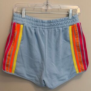 Colorful Striped Women's Shorts. Size Medium